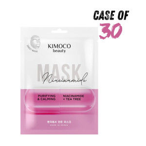 KIMOCO Beauty-Καταπραϋντική Μάσκα Προσώπου με Νιασιναμίδη και Εκχύλισμα Δέντρου Τσαγιού, 23ml Κιβώτιο 30 Μασκών