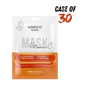 KIMOCO Beauty-Μάσκα Προσώπου για Αναδόμηση και Λάμψη  με Βιταμίνη C και Πεπτίδια, 23ml, Κιβώτιο 30 Μασκών