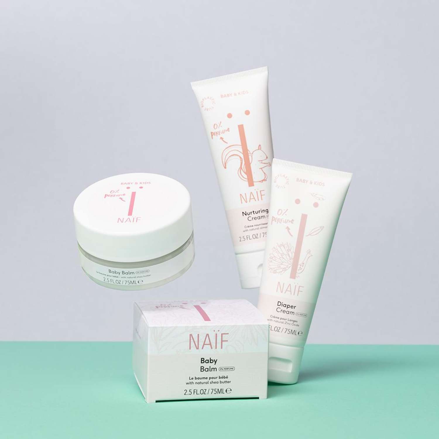 Naif Ενυδατικό Balm για Μασάζ Σώματος, για Βρέφη & Παιδιά, Χωρίς Άρωμα, 75ml, ΚΙΒΩΤΙΟ 6 ΤΕΜΑΧΙΩΝ