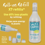 SaltoftheEarth Vegan Αποσμητικό, Roll-On Refill 525ml, Χωρίς Άρωμα