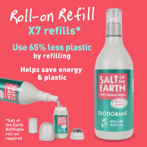 SaltoftheEarth Vegan Αποσμητικό, Roll-On Refill 525ml, Melon/Cucumber