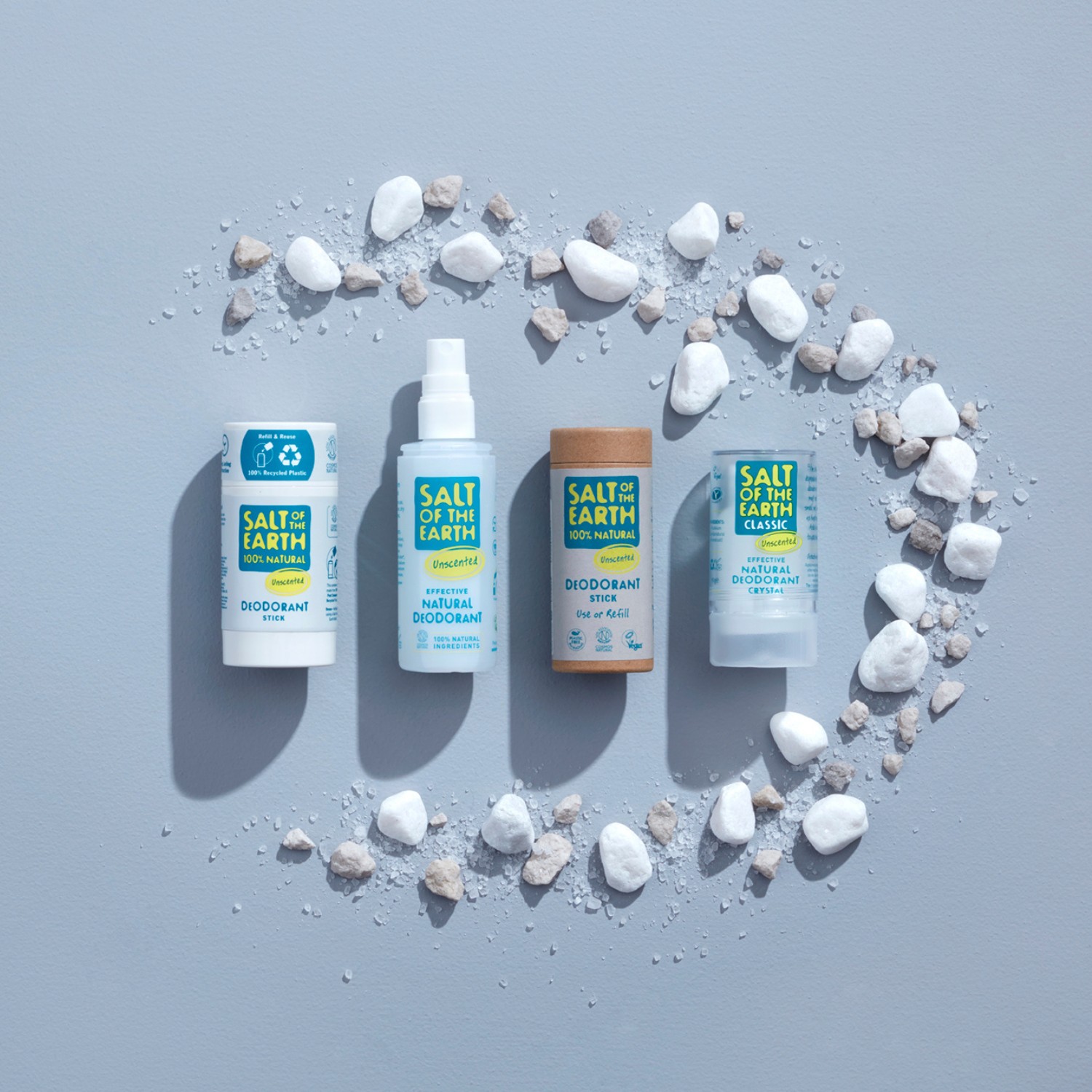 Salt of the Earth, Vegan Αποσμητικό, Κρύσταλλος 50g, Travel Size, Χωρίς Άρωμα, ΚΙΒΩΤΙΟ 12 ΤΕΜΑΧΙΩΝ